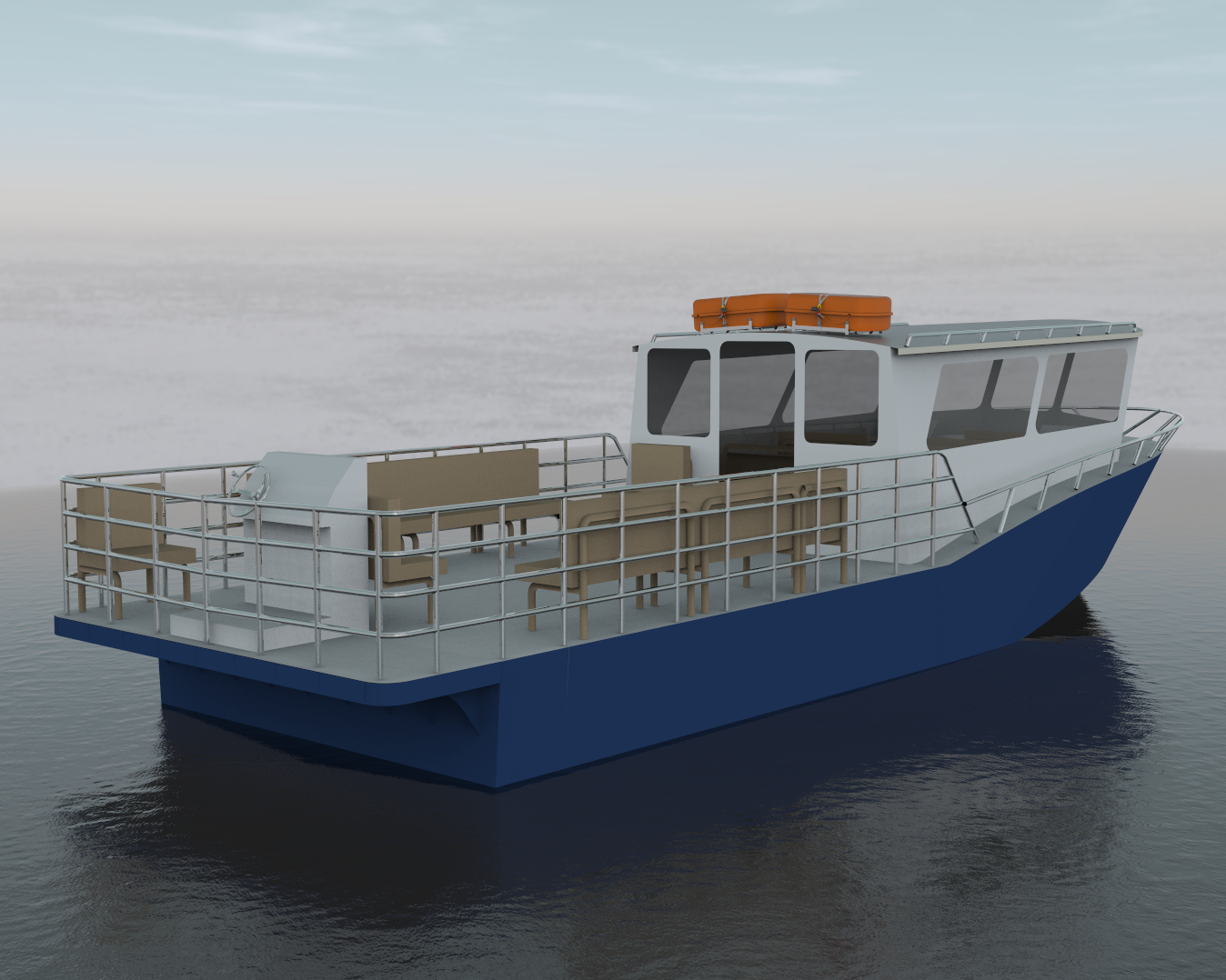 Custom aluminum dive boat design - 39ft professional vessel for series production